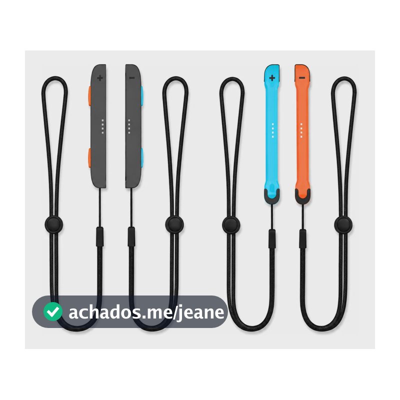 Straps Para Nintendo Switch Oled V1 V2 Alça Regulável Par Azul E Laranja
