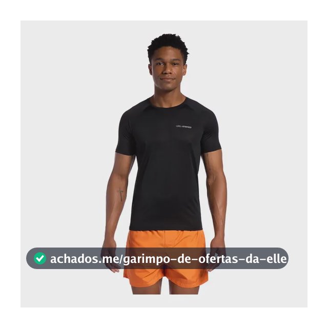Camiseta Preta De Academia Masculina Runner 2.0 - Olympikus Preto G