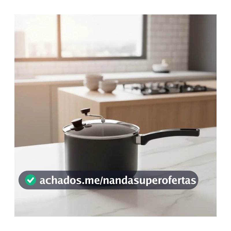 Panela de Pipoca Profissional RL 4L Antiaderente Tampa de Vidro Preto