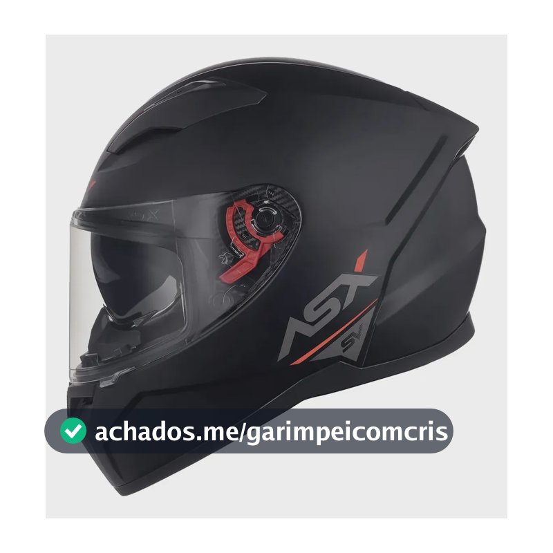 Capacete Moto Asx City Solid Sv Visor Solar Cores Cor Preto Grafite Fosco Tamanho Do Capacete 62