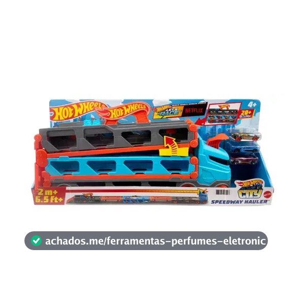 Pista de Carrinho com 3 Carrinhos Hot Wheels Guincho Mattel GVG37
