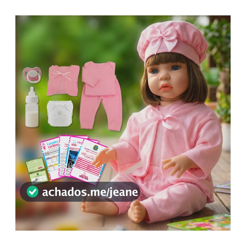 Boneca Bebê Reborn Silicone Realista Original Pode Dar Banho