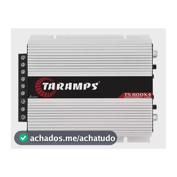 Modulo Taramps Ts 800 Rms Ts800x4 2 Ohms Amplificador 800w Entrada Rca E Fio T800 4 Canais Som Automotivo