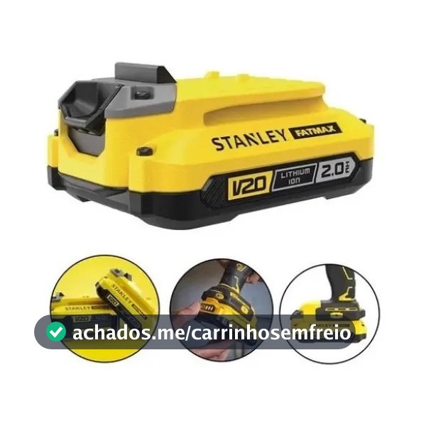 Bateria Stanley 2Ah Modelo SB202 Compatível com a linha V20
