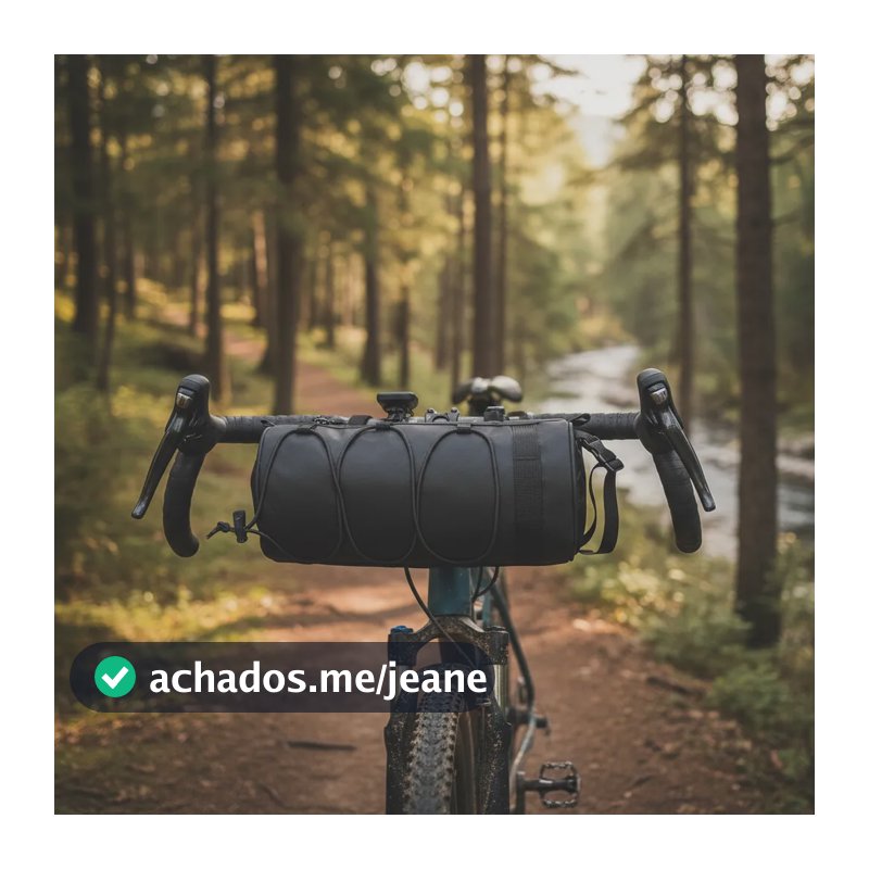 Bolsa Guidão Alforge Bike Cicloviagem Bicicleta 2,5l Mala Preto