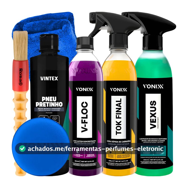 Kit Shampoo V-floc Cera Tok Final Vexus Vonixx Pretinho Vint