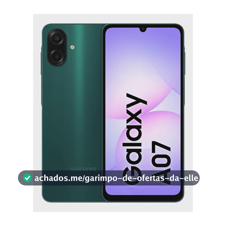 Celular Samsung Galaxy A07 256gb 8gb Câmera 50mp Verde