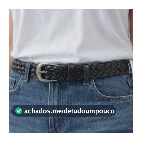 Cinto Fino Trançado De Couro Legítimo Puro 2,5cm Confortável