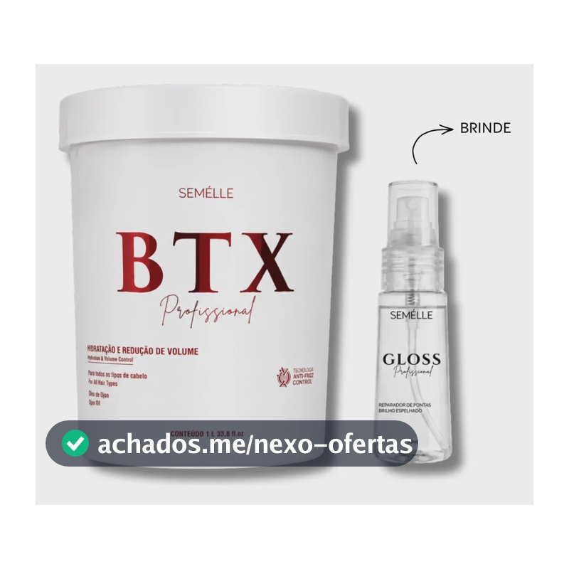 Btx Semelle Hair 1kg Profissional Redutor Volume Anti Frizz