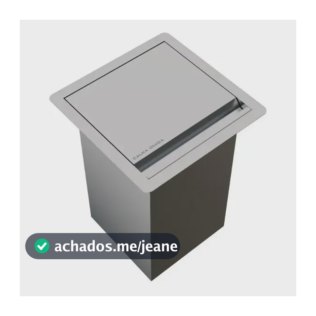 Lixeira Quadrada 5 Litros Com Tampa Inox