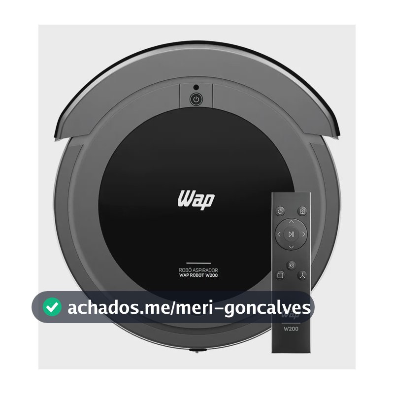 WAP Robô W200 Aspirador Robô 3 em 1 Varre Aspira Passa Pano Bivolt
