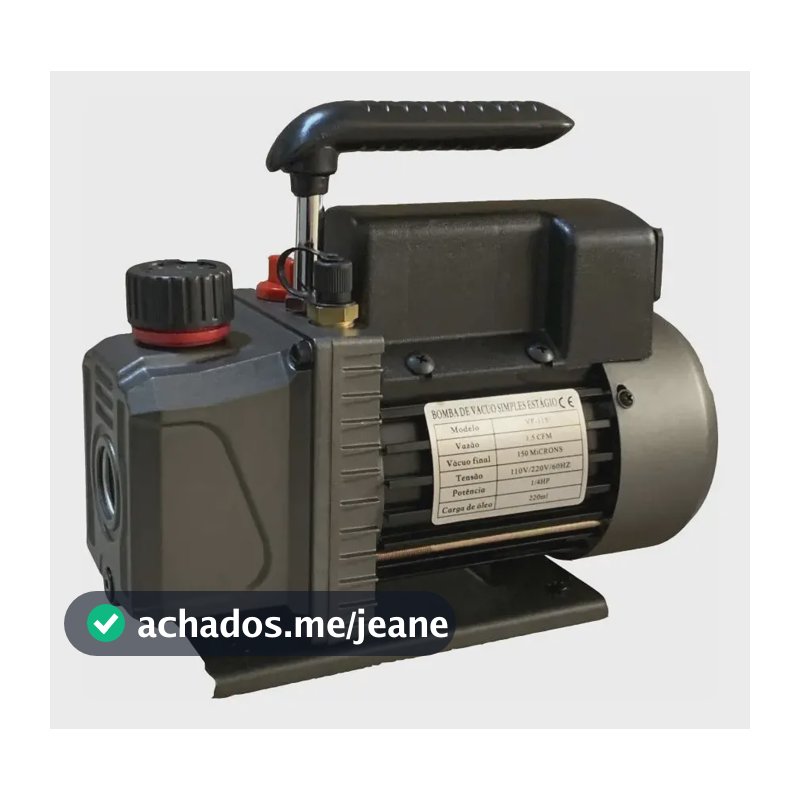 Bomba De Vacuo 1.5 Cfm Refrigeração Estágio Simples 1/4hp
