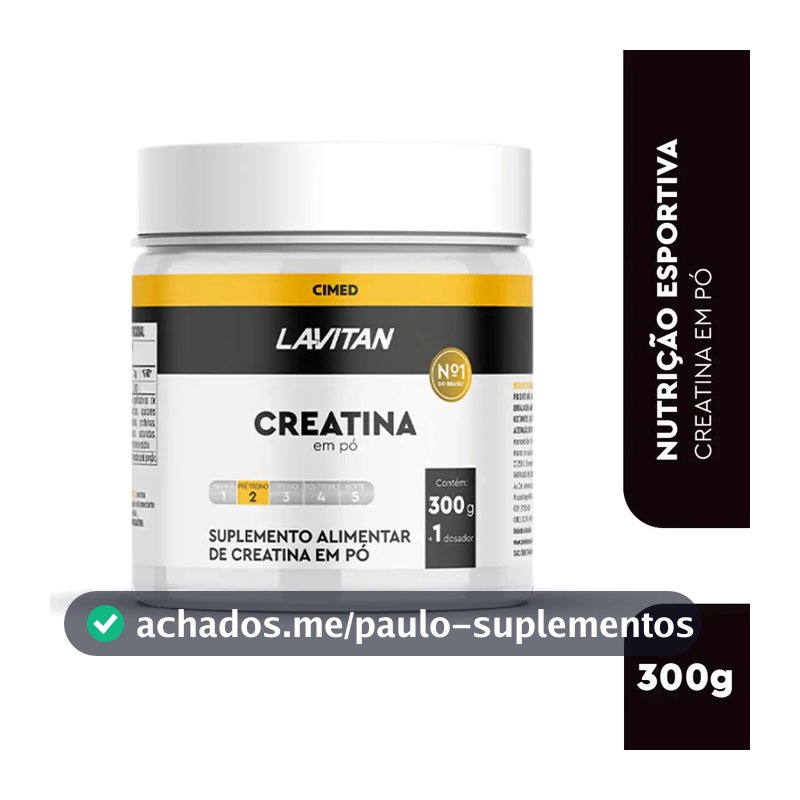 Creatina Pura em Pó Monoidratada Lavitan Cimed 300g