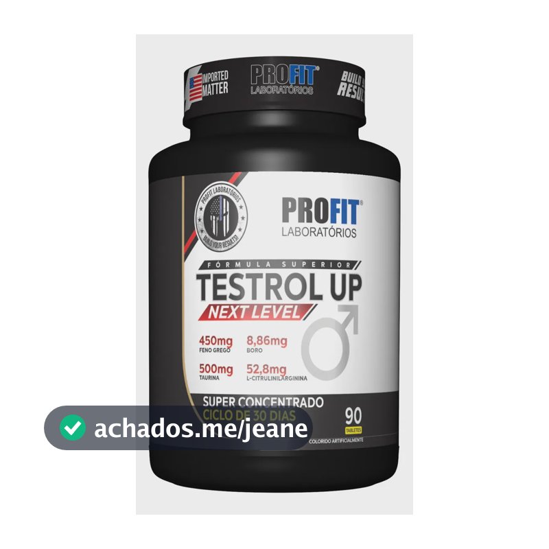 Suplemento em tabletes Profit Testrol UP NEXT Level Sem sabor de 90 un