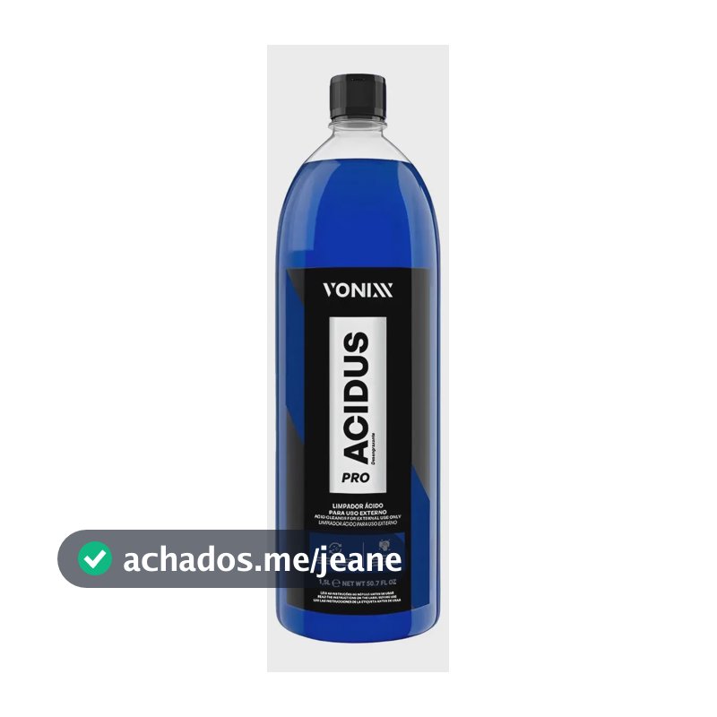 Limpador Automotivo Acido Vonixx Acidus Pro Azul Alta Performance 1.5L