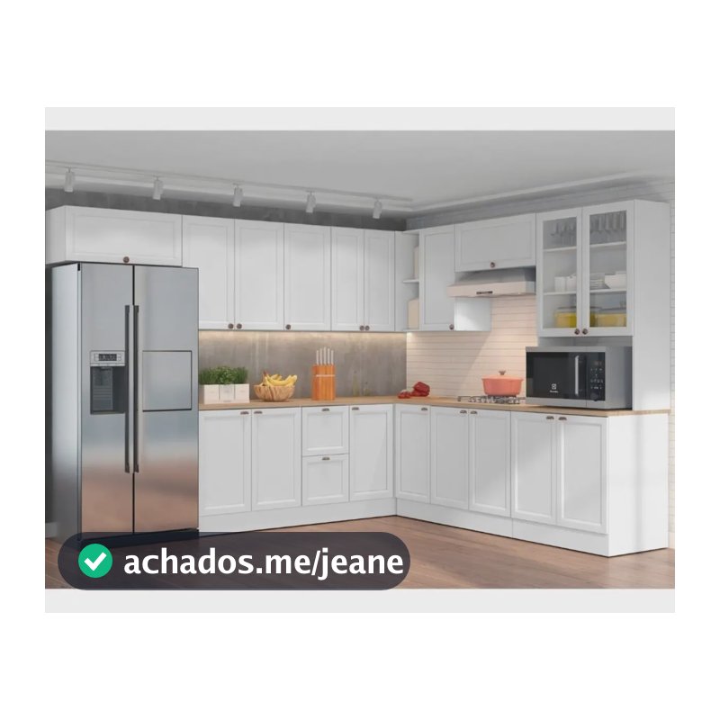 Cozinha Completa 10 Peças 18 Portas 2 Gavetas Com Torre Wt Branco