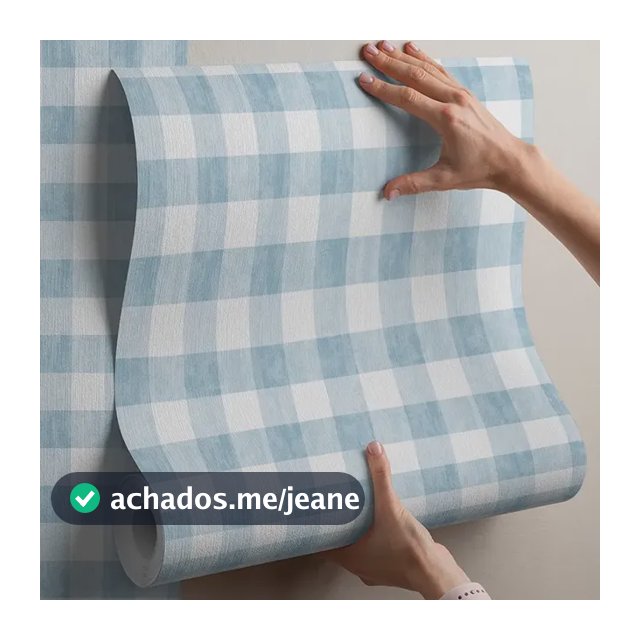 Papel De Parede Xadrez Aquarela Adesivo Rolo 10m Autocolante