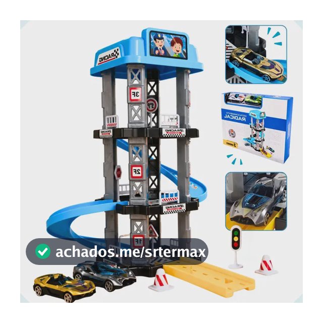 Pista De Carrinhos Brinquedo Infantil Menino Estacionamento Azul