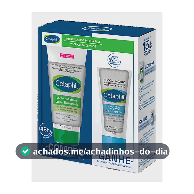 Kit Cetaphil Loção Hidratante 200ml + Loção de Limpeza 59ml