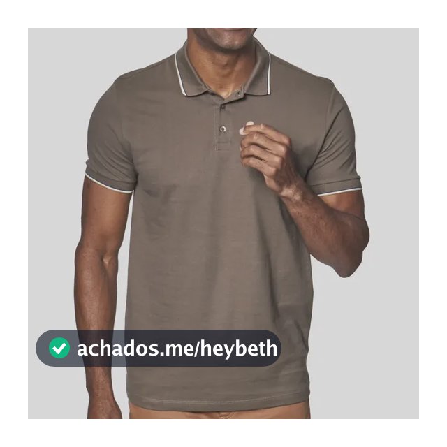 Camisa Polo Reserva Enxuto Novo Friso Cinza Argila Liso Gg
