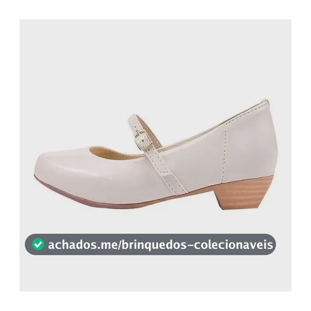 Sapatilha Boneca Infantil Daminha Batizado Salto Branco