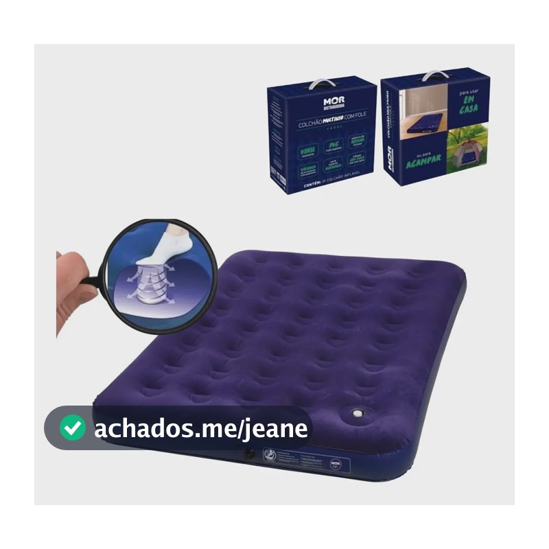 Colchão inflável Mor Colchon Inflable Casal cor azul-turquesa hasta 160kg de 137cm x 191cm x 22cm