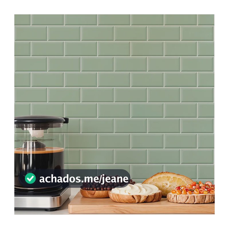 Azulejo Adesivo Autocolante Lavável Metro Verde Verde