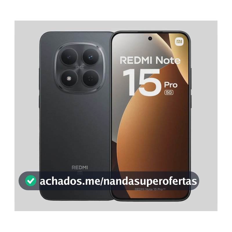 Xiaomi Redmi Note 15 Pro 5g Dual Sim 256gb 8gb Ram Global Preto