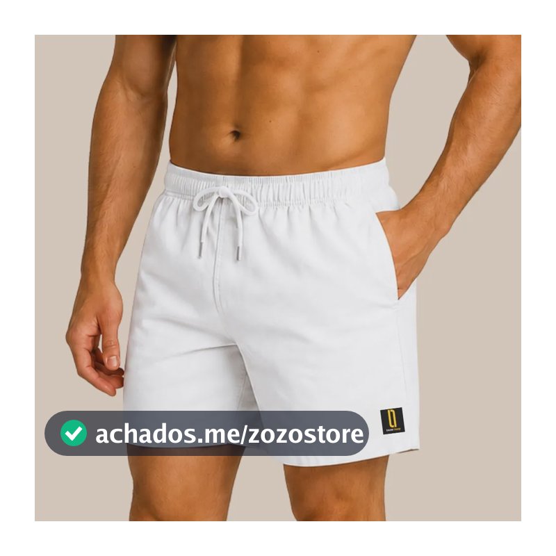 Short Masculino Neon Bermuda Praia Mauricinho Jr Rf. 001 Branco G