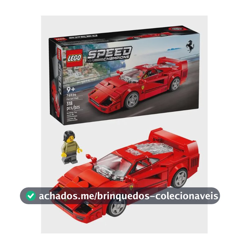 Lego Speed Champions Ferrari Super Car F40 318 Peças 76934