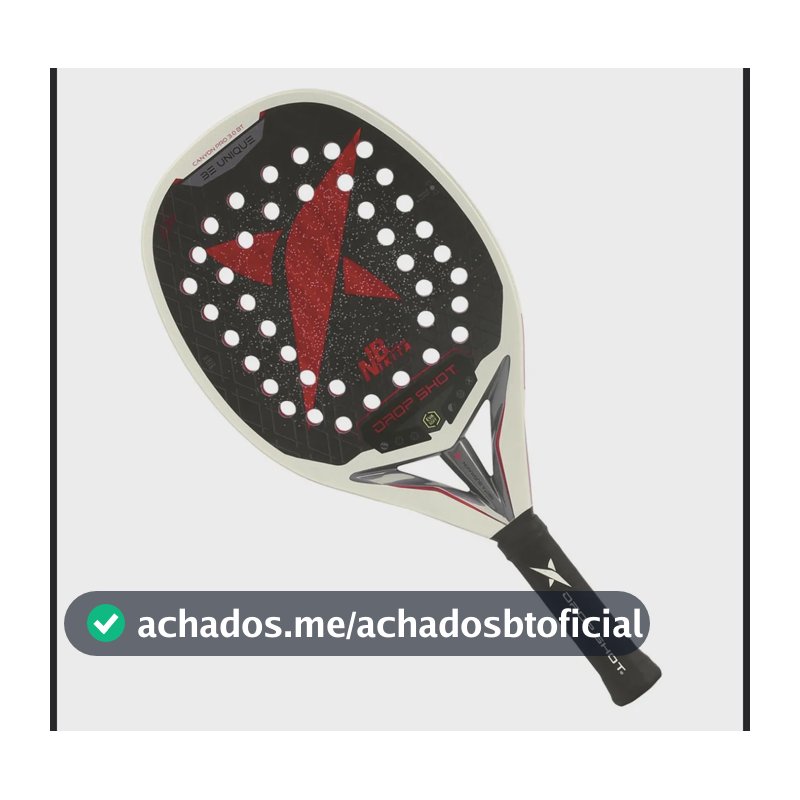 Raquete De Beach Tennis Drop Shot Canyon Pro 3.0 Bt - Nikita Preto