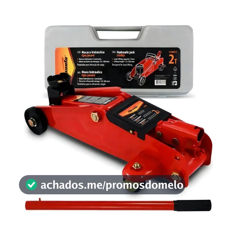 Macaco Hidráulico Carrinho Sparta 2 Ton Jacarezinho Com Maleta