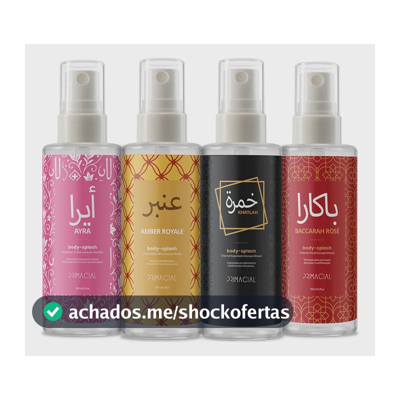 Perfumes Body Splash Linha Árabe 100ml By Primacial