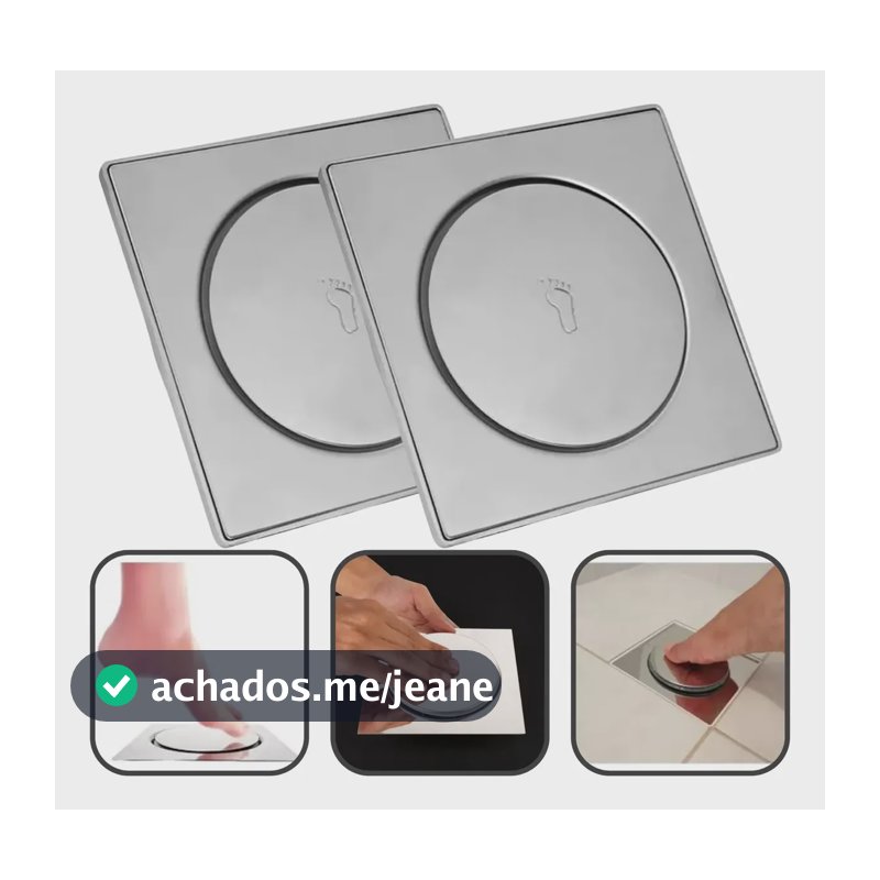 Kit 2x Ralo Inteligente Click Pop Up 10x10 Oculto Invisivel