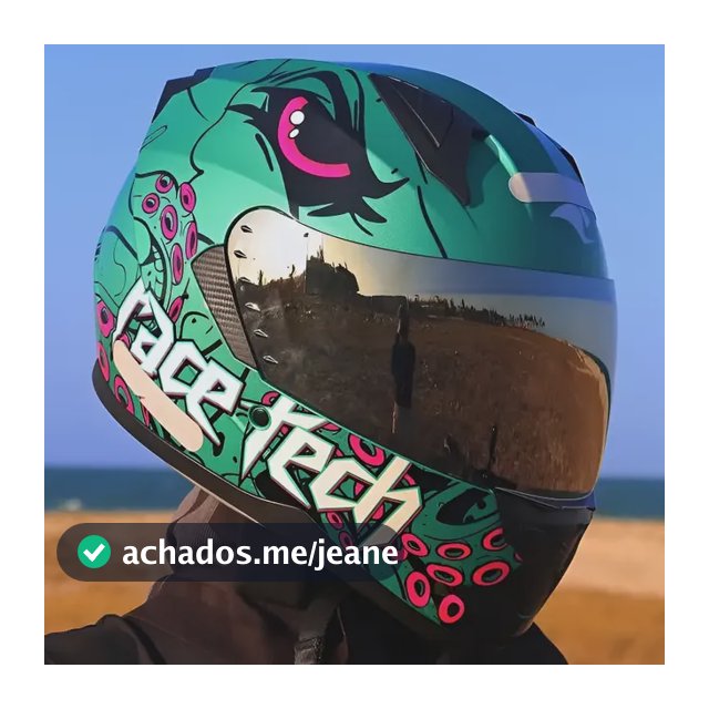 Capacete Race Tech Kraken Rosa Azul Verde Monstro Parasite
