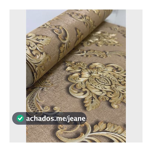 Papel De Parede Vinilico Lavavel Arabescos Marrom Bronze Marrom