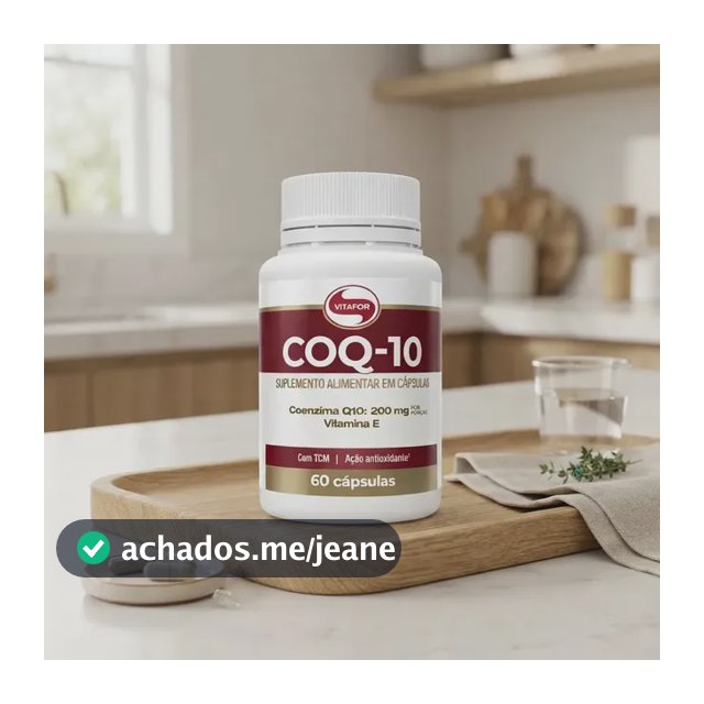 CoQ10 Vitafor Coenzima Q10 200mg em cápsula Sem sabor de 60 un