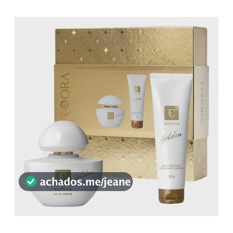 Kit Presente Golden: Eau De Parfum 35ml + Creme Hidratante Desodorante Corporal 100g