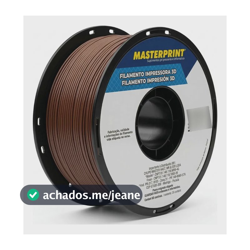 Filamento Impressora 3d Petg 1,75mm 1kg Coloridos Masterprin Marrom