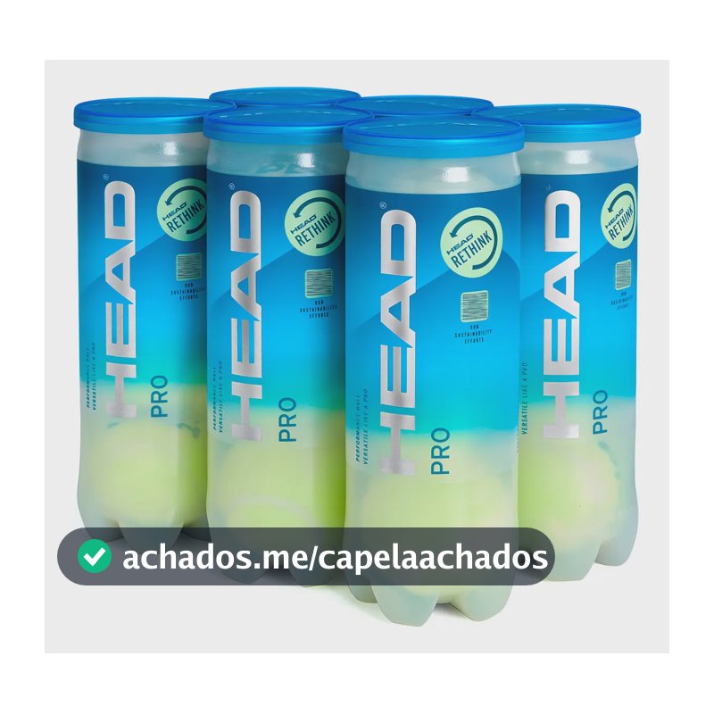 Bolinha de tênis Head Pro pacote com 6 tubos com 3 unidades cada um Amarelo