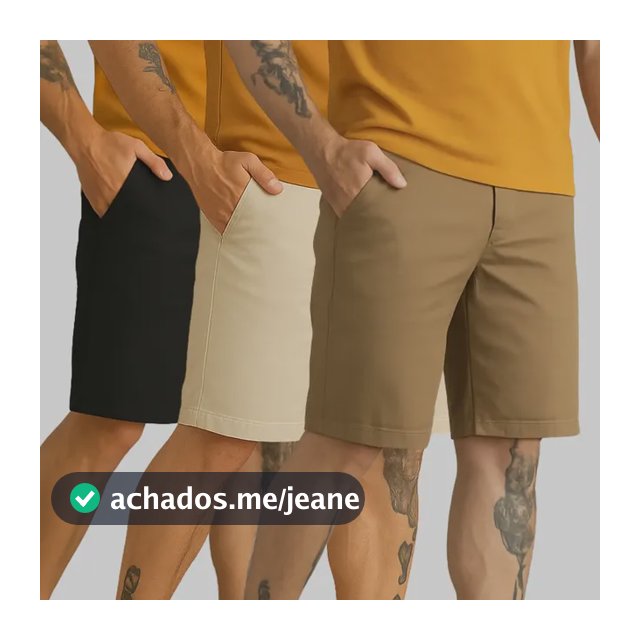 Kit 3 Bermuda Masculina Sarja Short Jeans Social Brim Lisa