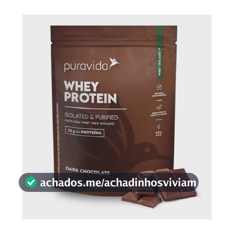 Whey Protein Isolado Dark Chocolate 450g Puravida