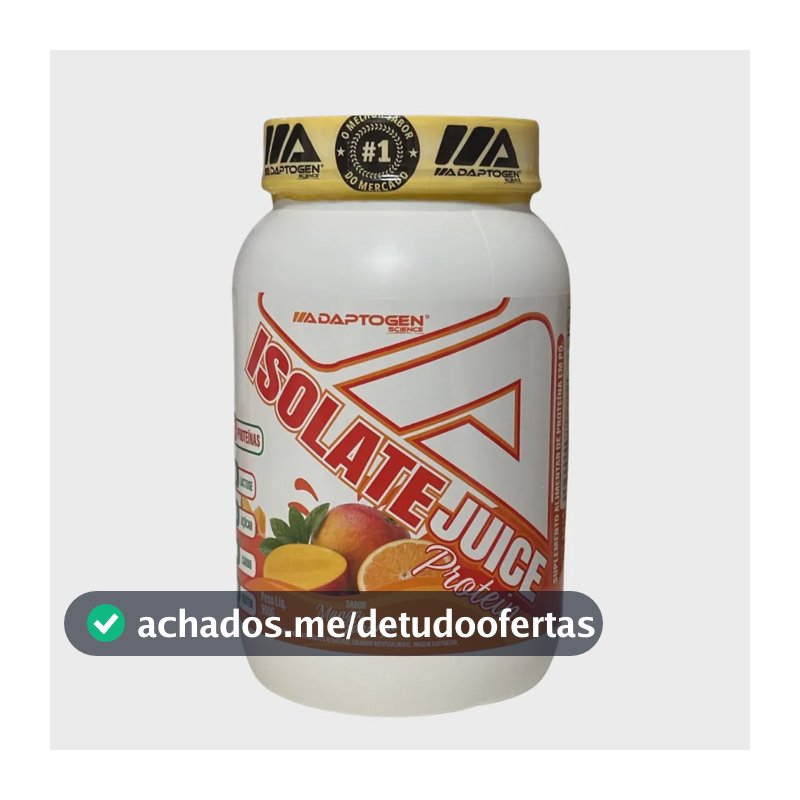 Proteína Adaptogen Isolate Juice em pó sabor Laranja manga x 900g