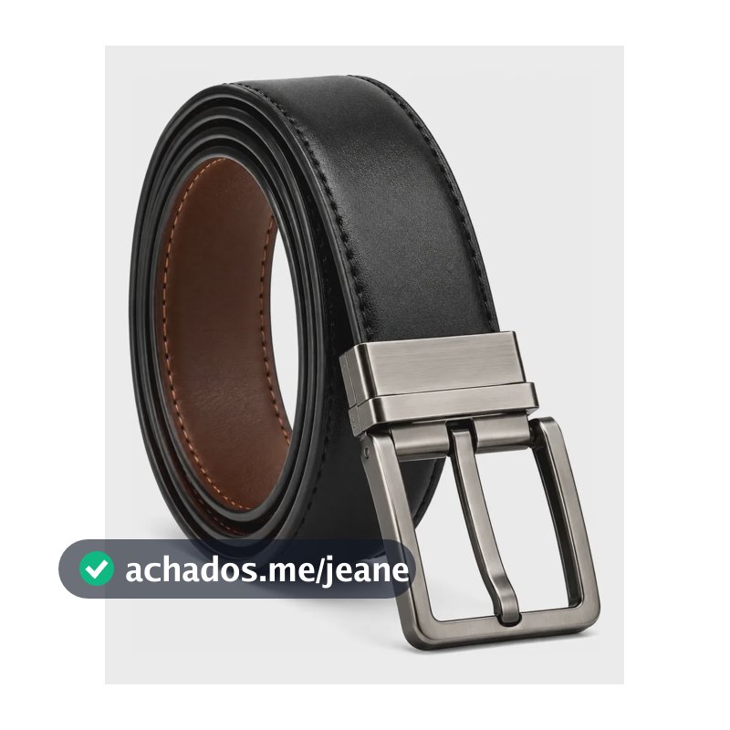 Cinto Dupla Face Preto E Marrom Fivela Giratória 115cm Preto E Marrom Escuro Lisa 115
