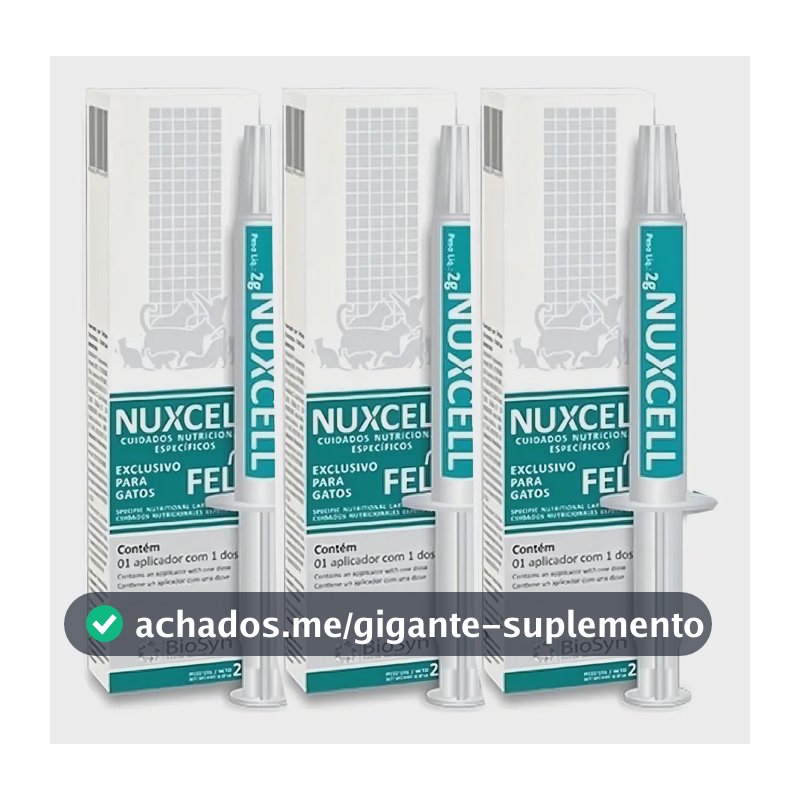 Kit 3 Suplemento Nutricional Nuxcell Fel Para Gatos Felinos