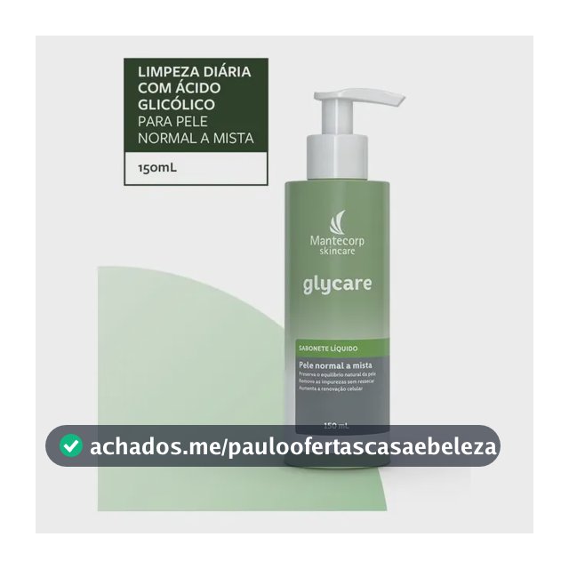 Sabonete Líquido Facial Glycare 150ml Mantecorp Skincare
