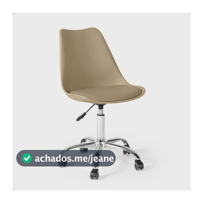 Cadeira Império Brazil Business Eiffel Office Base Giratória Cor Nude