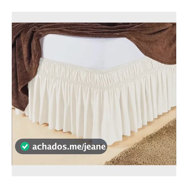 Saia Colchão Box Cama Casal Queen Microfibra 2 Elásticos Cor Palha