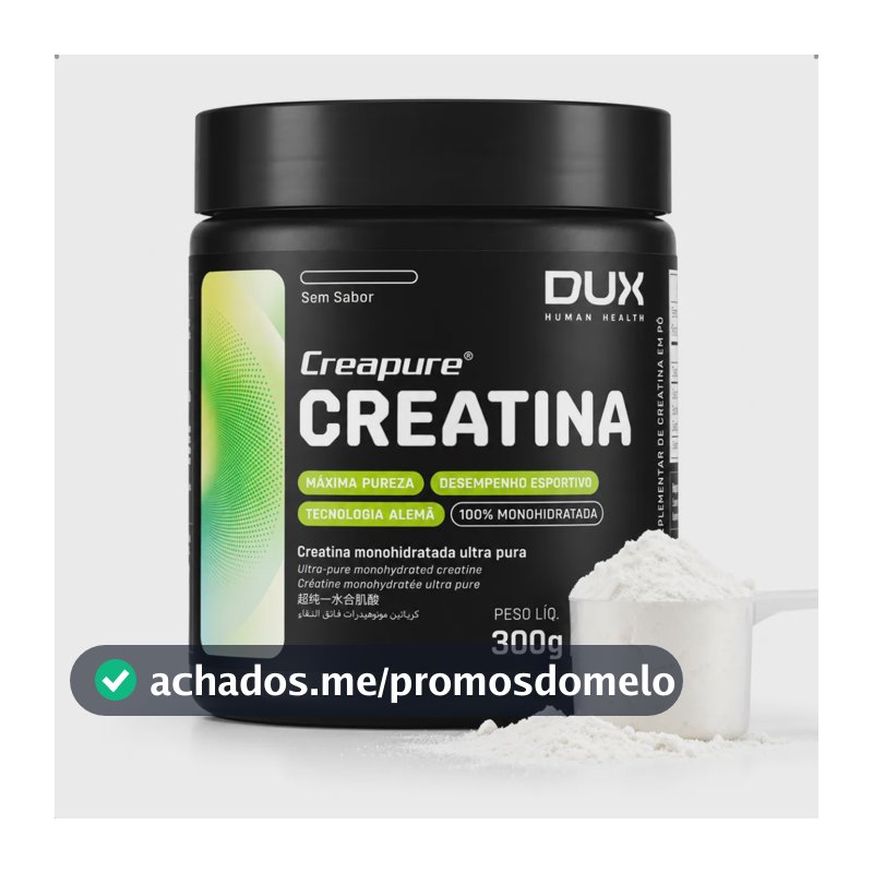 Creatina 100% Creapure Pote 300g Dux Nutrition Monohidratada Sem Sabor