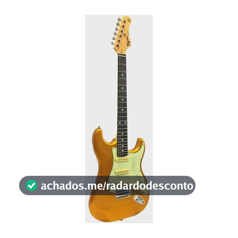 Guitarra Tagima TG-500 Stratocaster Dourada Tília TW Series Elétrica